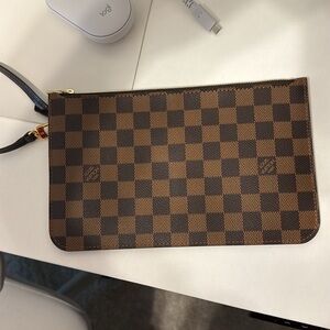 Louis Vuitton Brown and Black Checkered Clutch